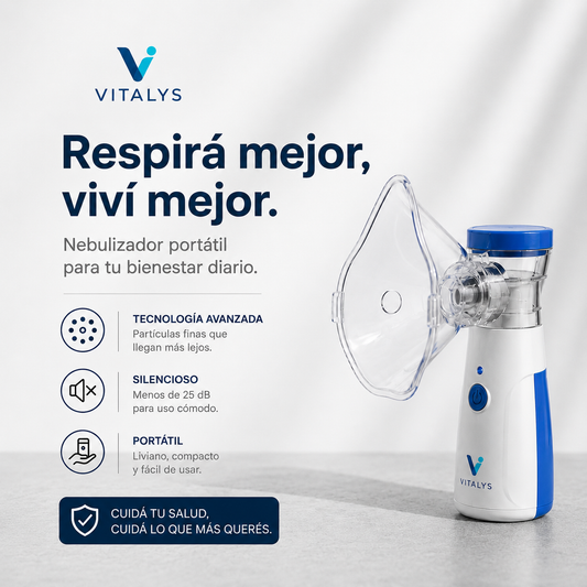Nebulizador Portátil Mesh USB | Alivio respiratorio en minutos